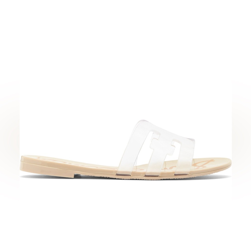 Sam Edelman Bay Jelly Slide Sandal Clear/Sand - Picture 4 of 7